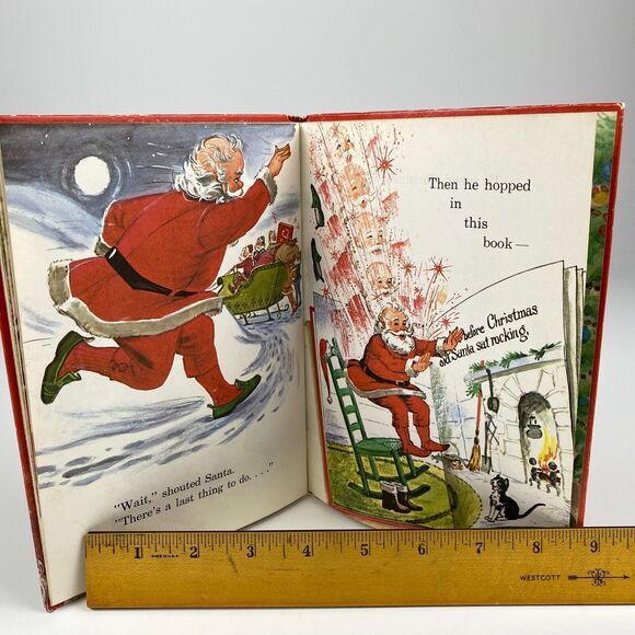 VTG 1966 Santa’s Surprise Book Whitman BIG Tell-a-Tale Joan Potter Elwart HC - Picture 10 of 12